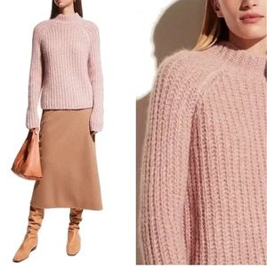 🌺SOLD ON BAY🌺 $425 Vince Alpaca Blend Sweater Pink XLarge SOFT Loose Stretch Rib